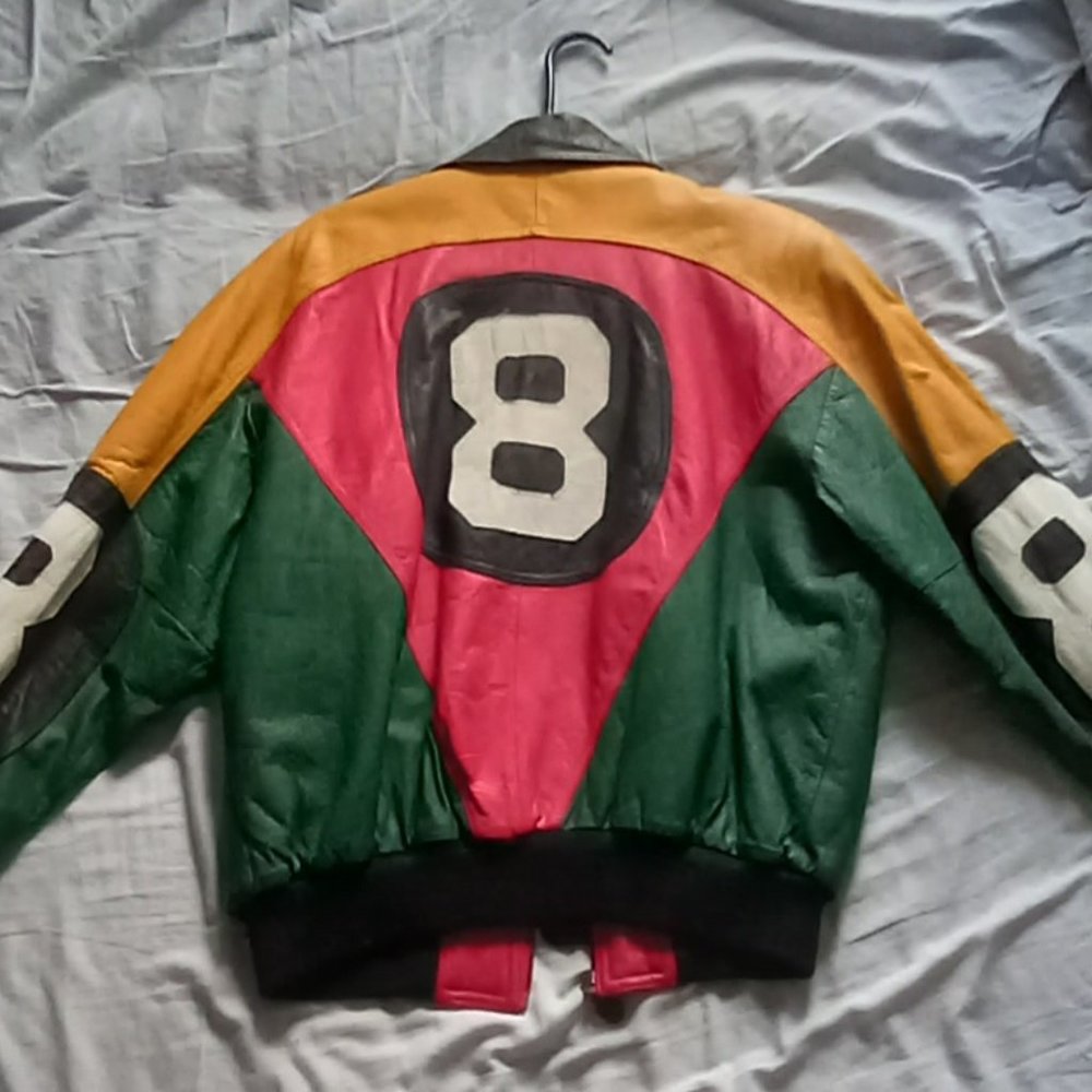 Authentic 90s vintage 8-Ball Michael Hoban Leather Jacket